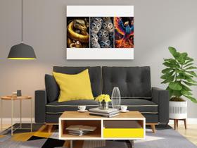 Kit 3 Quadros Decorativo Combra, Coruja, Fénix Kit 3 Quadros Decorativo Combra, Coruja, Fénix