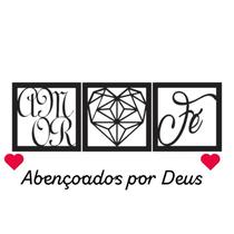 Kit 3 Quadros Decorativos abençoados por Deus Kit 3 Quadros Decorativos abençoados por Deus