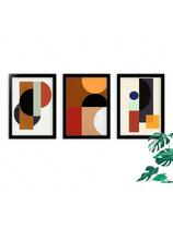 Kit 3 Quadros Decorativos Abstrato Minimalista