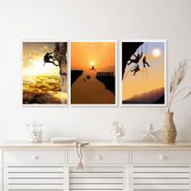 Kit 3 Quadros Decorativos Alpinismo Escalada 33x24cm Kit 3 Quadros Decorativos Alpinismo Escalada 33x24cm
