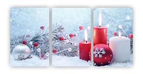 Kit 3 quadros decorativos arvore de natal decorações mdf