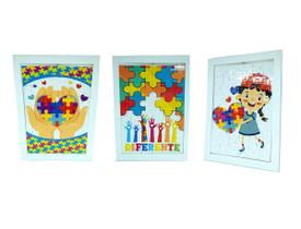 Kit 3 quadros decorativos Autismo para consultórios e Pediatria
