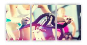 Kit 3 quadros decorativos bicicleta academia treino fitness