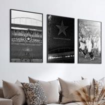 Kit 3 Quadros Decorativos Botafogo Campeão Libertadores