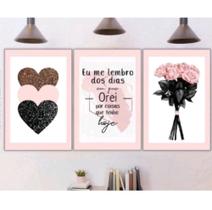 Kit 3 quadros decorativos Kit 3 quadros decorativos