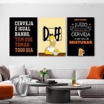KIT 3 Quadros Decorativos Foto ou Imagem Homer Simpson Duff Decoração Bar Quarto Sala Foto ou Imagem KIT 3 Quadros Decorativos Foto ou Imagem Homer Simpson Duff Decoração Bar Quarto Sala Foto ou Imagem