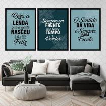 Kit 3 Quadros Decorativos Não Temos Tempo A Perder