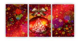 Kit 3 quadros decorativos natalino natal enfeite mdf 20x29
