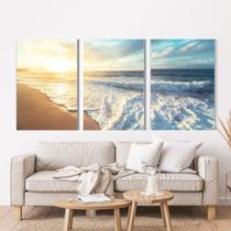 Kit 3 Quadros Decorativos Oceano 60x90cm