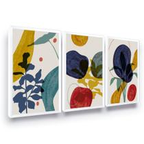 KIT 3 Quadros Decorativos Plantas Geométrico Textura KIT 3 Quadros Decorativos Plantas Geométrico Textura