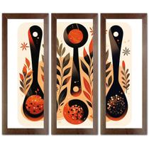 Kit 3 Quadros Decorativos Restaurante, Sala De Jantar, Cafeteria, Lanchonetes, Bistrô 60cm