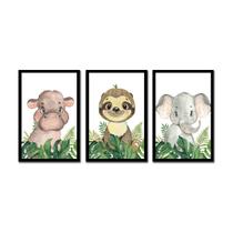 Kit 3 Quadros Decorativos Safari 2 Madeira Mdf Adesivado Kit 3 Quadros Decorativos Safari 2 Madeira Mdf Adesivado