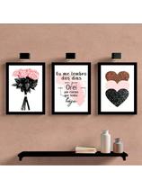 Kit 3 Quadros Decorativos Sala Quarto Eu me Lembro Dos Dias Em Que Orei Kit 3 Quadros Decorativos Sala Quarto Eu me Lembro Dos Dias Em Que Orei