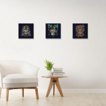 Kit 3 Quadros Decorativos Tattoo - 20X20 - 01