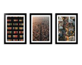 Kit 3 Quadros Decorativos Urban City