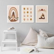 Kit 3 Quadros Decorativos Yoga- Poses 24x18cm - com vidro Kit 3 Quadros Decorativos Yoga- Poses 24x18cm - com vidro