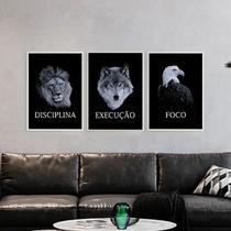 Kit 3 Quadros Empreendedorismo Palavras 45x34cm