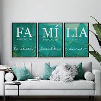 Kit 3 Quadros Família Loucura Amor 33x24cm Kit 3 Quadros Família Loucura Amor 33x24cm