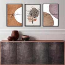 Kit 3 Quadros Fé E Gratidão Boho 24X18Cm Kit 3 Quadros Fé E Gratidão Boho 24X18Cm