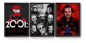 Kit 3 Quadros Filmes Stanley Kublick Poster Moldurado