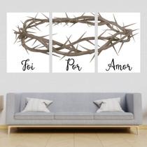 Kit 3 Quadros Foi Por Amor 60x40cm