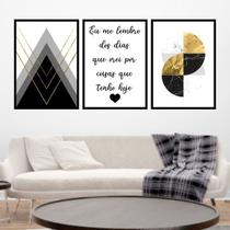 Kit 3 Quadros Geométrico Eu Me Lembro 24x18cm Kit 3 Quadros Geométrico Eu Me Lembro 24x18cm