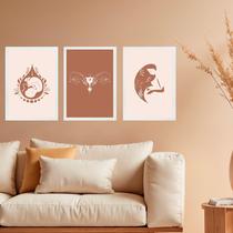 Kit 3 Quadros Ginecologia Maternidade Útero 45x34cm