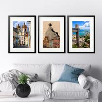 Kit 3 Quadros Grandes Bahia - 60x48cm Kit 3 Quadros Grandes Bahia - 60x48cm