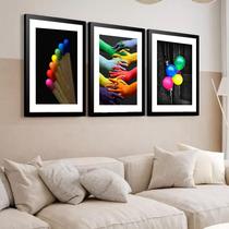 Kit 3 Quadros Grandes Cores 60x48cm Kit 3 Quadros Grandes Cores 60x48cm