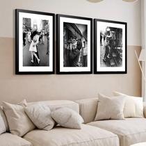 Kit 3 Quadros Grandes Fotografia O Beijo 60x48cm
