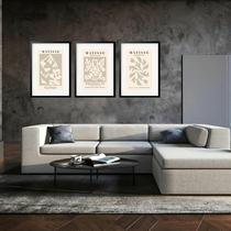 Kit 3 Quadros Grandes Henri Matisse Papiers Découpés Collection 60x48cm