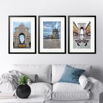 Kit 3 Quadros Grandes Lisboa Turismo - 60x48cm Kit 3 Quadros Grandes Lisboa Turismo - 60x48cm