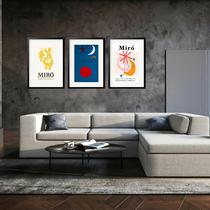 Kit 3 Quadros Grandes Miró Collection I 60x48cm Kit 3 Quadros Grandes Miró Collection I 60x48cm