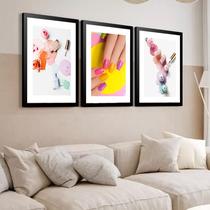 Kit 3 Quadros Grandes Nail Designer 60x48cm Kit 3 Quadros Grandes Nail Designer 60x48cm