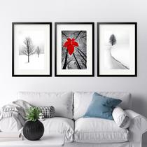 Kit 3 Quadros Grandes Outono Inverno - 60x48cm Kit 3 Quadros Grandes Outono Inverno - 60x48cm
