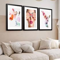 Kit 3 Quadros Grandes Polish Nail 60x48cm Kit 3 Quadros Grandes Polish Nail 60x48cm