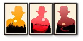 Kit 3 Quadros Indiana Jones Poster Moldurado Kit 3 Quadros Indiana Jones Poster Moldurado