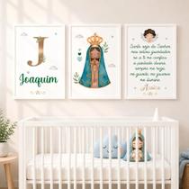 Kit 3 Quadros Infantil Decoração Quarto de Bebê Vários Temas Menino Menina Lúdico
