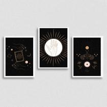 Kit 3 Quadros Místicos 33x24cm - com vidro