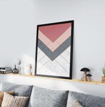 Kit 3 Quadros Moldura Preta 30x40cm Geometric Mármore Kit 3 Quadros Moldura Preta 30x40cm Geometric Mármore