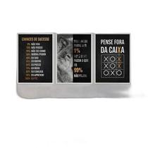 Kit 3 Quadros Motivacionais Empreender 24X18Cm - Vidro Preta