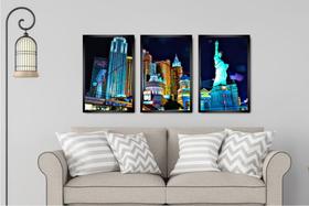 kit 3 Quadros New York