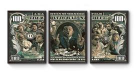 Kit 3 Quadros O Lobo De Wall Street