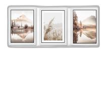 Kit 3 Quadros Paisagens Bege 45x34cm - Vidro e Moldura Preta Kit 3 Quadros Paisagens Bege 45x34cm - Vidro e Moldura Preta