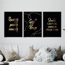Kit 3 Quadros Poder Querer Vencer 24x18cm