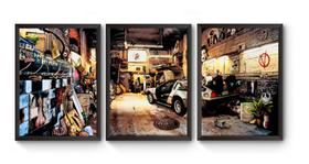 Kit 3 Quadros Popcorn Garage 66 Filmes Classicos Poster