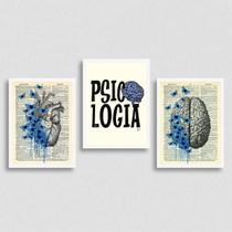 kit 3 Quadros Psicologia Razão E Emoção 45x34cm - com vidro kit 3 Quadros Psicologia Razão E Emoção 45x34cm - com vidro