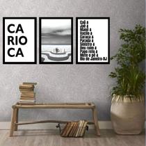 Kit 3 Quadros Rio De Janeiro - Carioca Gírias 24x18cm - com vidro Kit 3 Quadros Rio De Janeiro - Carioca Gírias 24x18cm - com vidro
