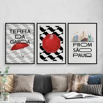 Kit 3 Quadros São Paulo Terra Da Garoa 24X18Cm Kit 3 Quadros São Paulo Terra Da Garoa 24X18Cm