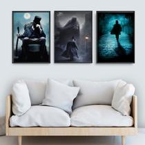 Kit 3 Quadros Sr. Tranca Rua das Almas 24x18cm Kit 3 Quadros Sr. Tranca Rua das Almas 24x18cm